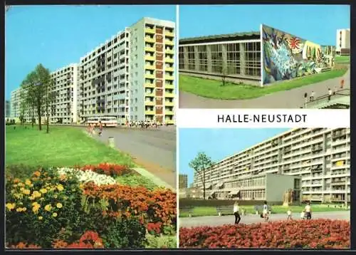 AK Halle-Neustadt, Moderne Wohnhäuser