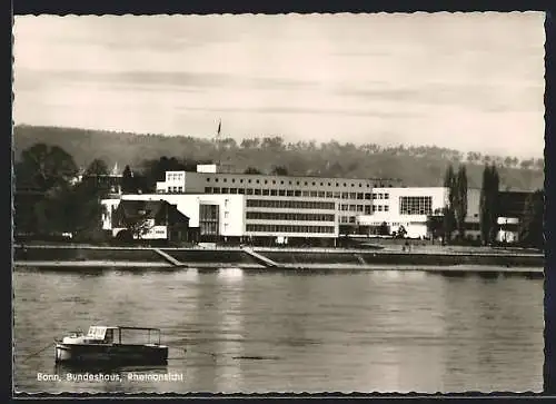AK Bonn, Frontage of the Federal Parliament facing the Rhine