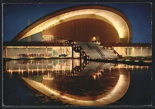 AK Berlin, Kongresshalle bei Nacht