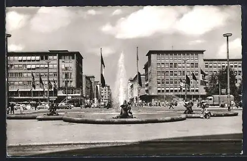 AK Mannheim, Friedrichsplatz, Panorama