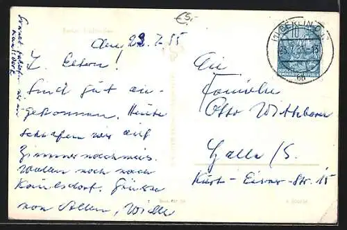 AK Berlin, Stalinallee aus der Vogelschau