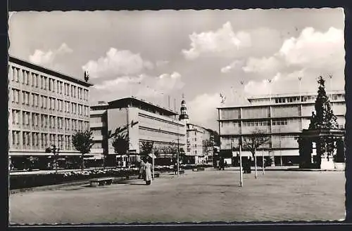 AK Mannheim, Paradeplatz, Panorama
