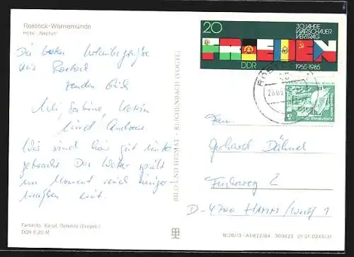 AK Rostock-Warnemünde, Hotel Neptun, Aussenansicht