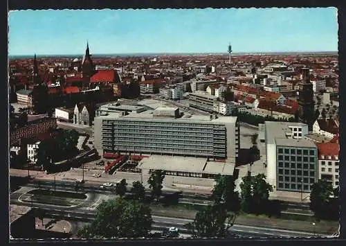 AK Hannover, Hotel Hannover Intercontinental und City aus der Vogelschau