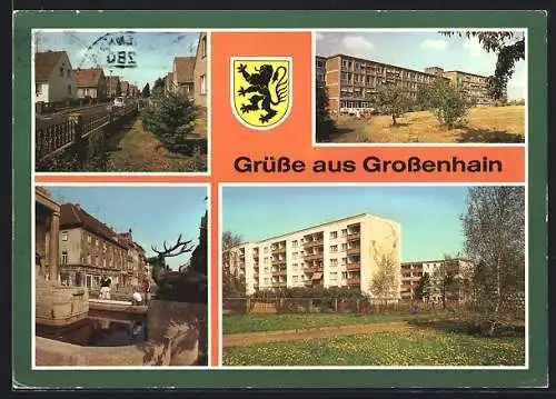AK Grossenhain, Krankenhaus, Siedlung Heinrich-Zille-Strasse, Wappen