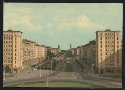 AK Berlin-Friedrichshain, Gebäudegestaltung am Strausberg Platz