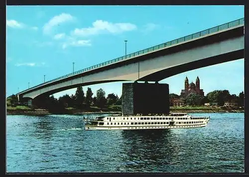 AK Speyer /Rh., Rheinbrücke und Dom