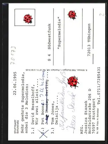 AK Stuttgart, Schulstrasse mit Geschäften