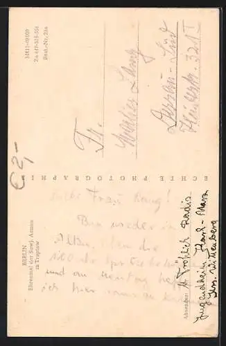 AK Berlin, Treptow, Ehrenmal der Sowjetischen Armee