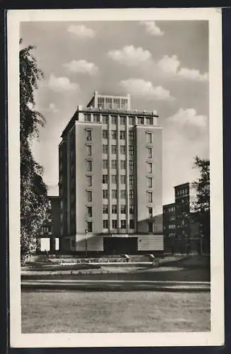 AK Berlin-Friedrichshain, Das Hochhaus Weberwiese