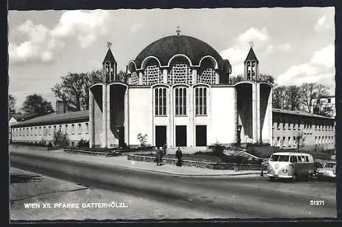 AK Wien, Strassenpartie an der Pfarre Gatterhölzl