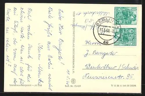 AK Berlin, Alexanderplatz, Dom, Stalinallee