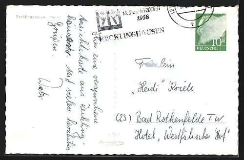 AK Recklinghausen, Strasse am Markt mit C & A-Filiale