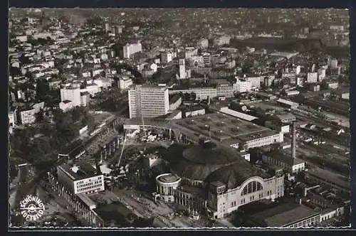 AK Frankfurt /Main, Das Messegelände vom Flugzeug aus