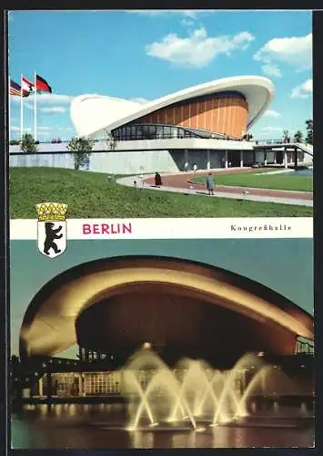 AK Berlin, Kongresshalle bei Tag und Nacht