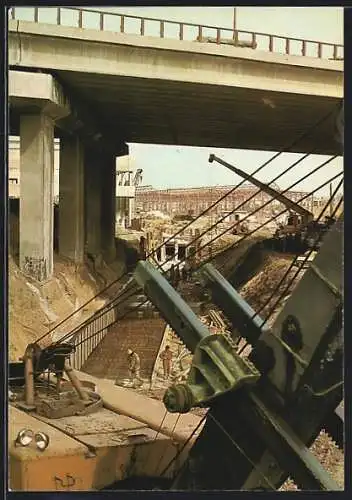 AK Praha, Záber z výstavbymetra, jehoz trasa C bude v roce 1974 v provozu