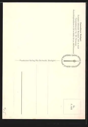 AK Stuttgart, Fernsehturm mit Turmrestaurant