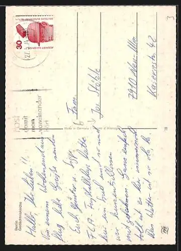 AK Berlin, Kaiser-Wilhelm-Gedächtniskirche