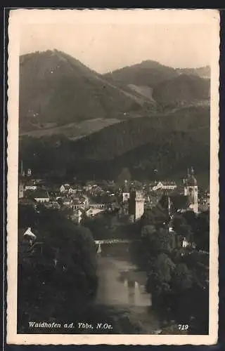 AK Waidhofen a. d. Ybbs, Teilansicht aus der Vogelschau