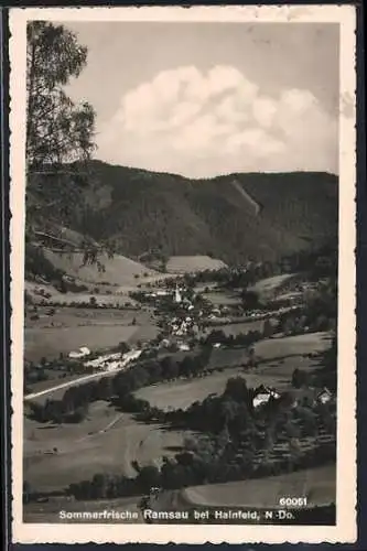 AK Ramsau bei Hainfeld, Ortsansicht aus der Vogelschau