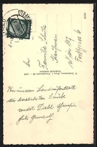 AK Ramsau bei Hainfeld, Ortsansicht aus der Vogelschau