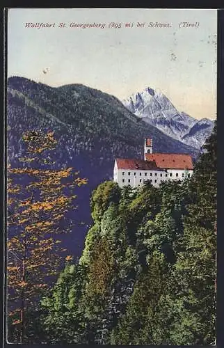 AK Schwaz /Tirol, Wallfahrtskirche St. Georgenberg