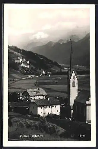 AK Sillian /Ost-Tirol, Teilansicht mit Kirche