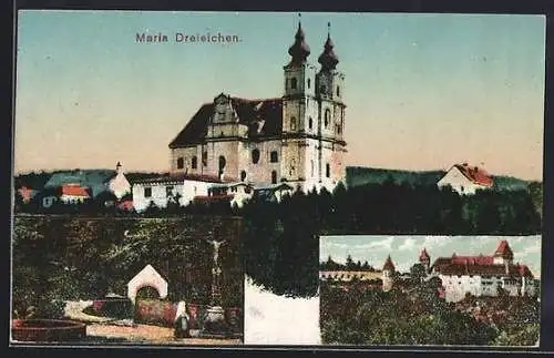 AK Maria Dreieichen, Blick auf die Kirche