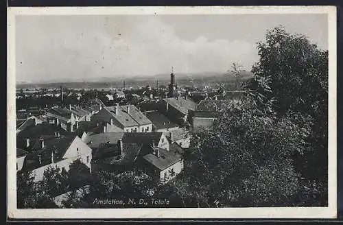 AK Amstetten, Ortspartie aus der Vogelschau