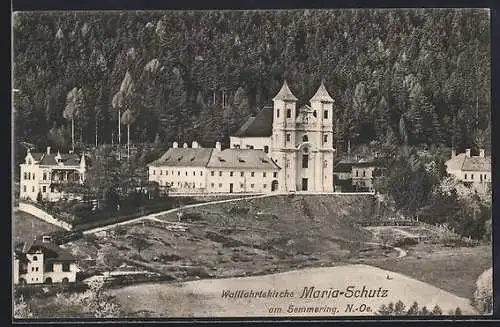 AK Maria Schutz, Wallfahrtskirche am Semmering