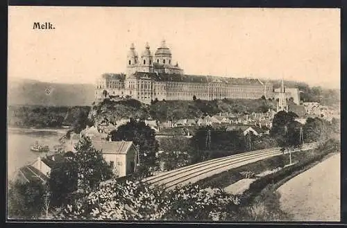 AK Melk, Blick auf das Schloss