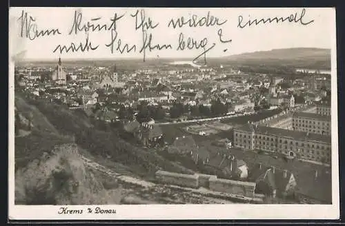 AK Krems a. d. Donau, Blick über die Dächer