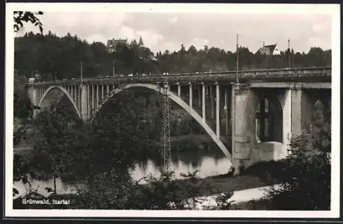 AK Grünwald /Isartal, Partie an der Brücke