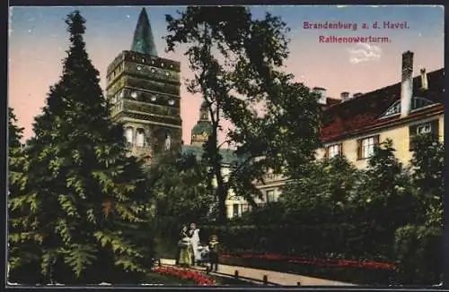 AK Brandenburg / Havel, Rathenowerturm