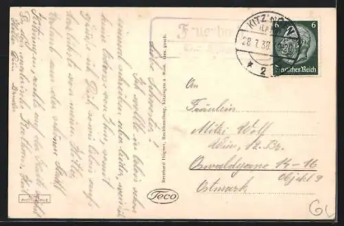 AK Kitzingen am Main, Rathaus und Marktturm