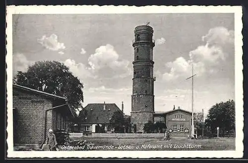 AK Travemünde, Lotsen- und Hafenamt mit Leuchtturm