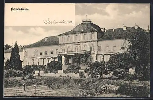 AK Stuttgart, Blick auf Schloss Hohenheim