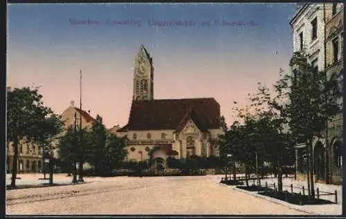 AK München-Schwabing, Ungererstrasse mit Erlöserkirche