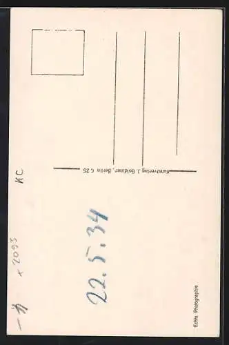 AK Lychen, Johanniskirche aus der Vogelschau