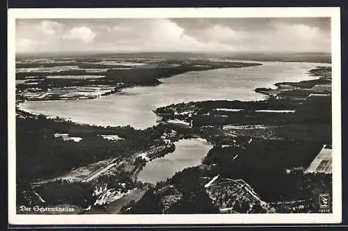 AK Scharmützelsee, Ortsansicht, Fliegeraufnahme