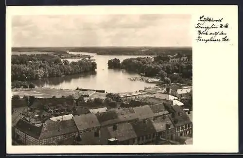 AK Templin, Ortsansicht mit Blick über den See