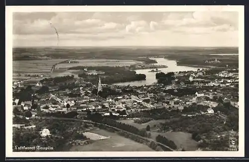 AK Templin, Flieger-Foto aus etwa 120 m Höhe
