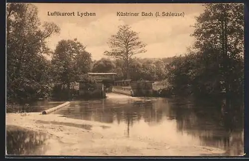 AK Lychen, Partie am Küstriner Bach