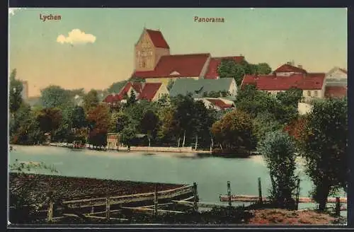 AK Lychen, Panorama der Stadt