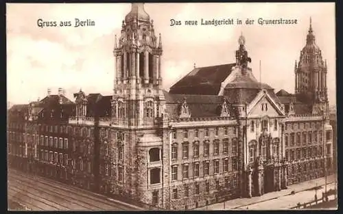 AK Berlin, das neue Landgericht in der Grunerstrasse
