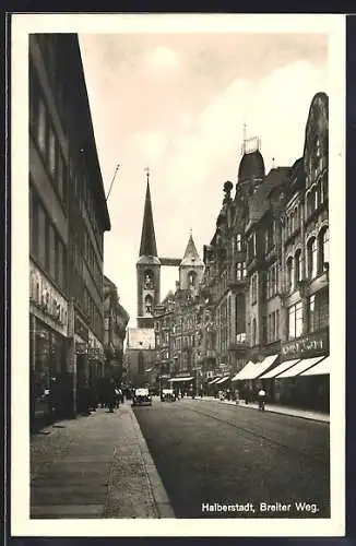 AK Halberstadt, Strasse Breiter Weg