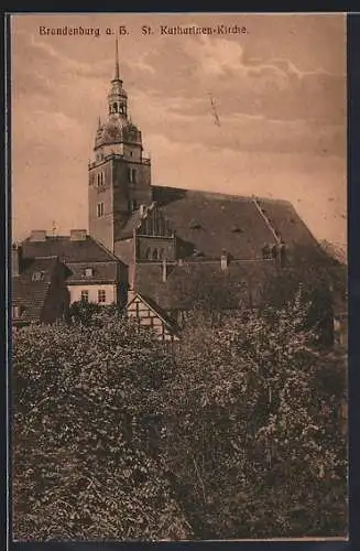 AK Brandenburg a. H., Blick auf die St. Katharinen-Kirche
