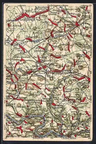 AK Stolpen, Landkarte mit Umgebung