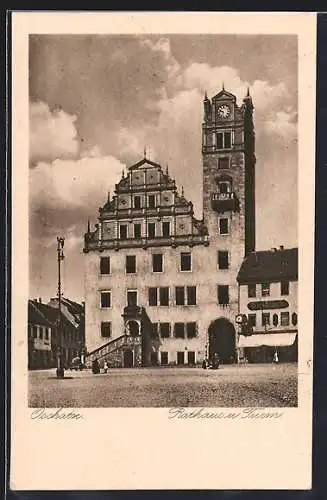 AK Oschatz, Rathaus und Turm