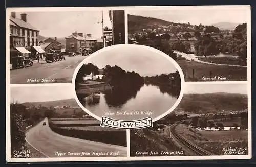 AK Corwen, Market Square, Holyhead Road, View from Trewyn Hill